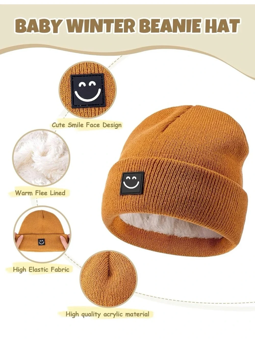 Patch Kids Winter Hat, Scarf & Mittens Set in Mustard